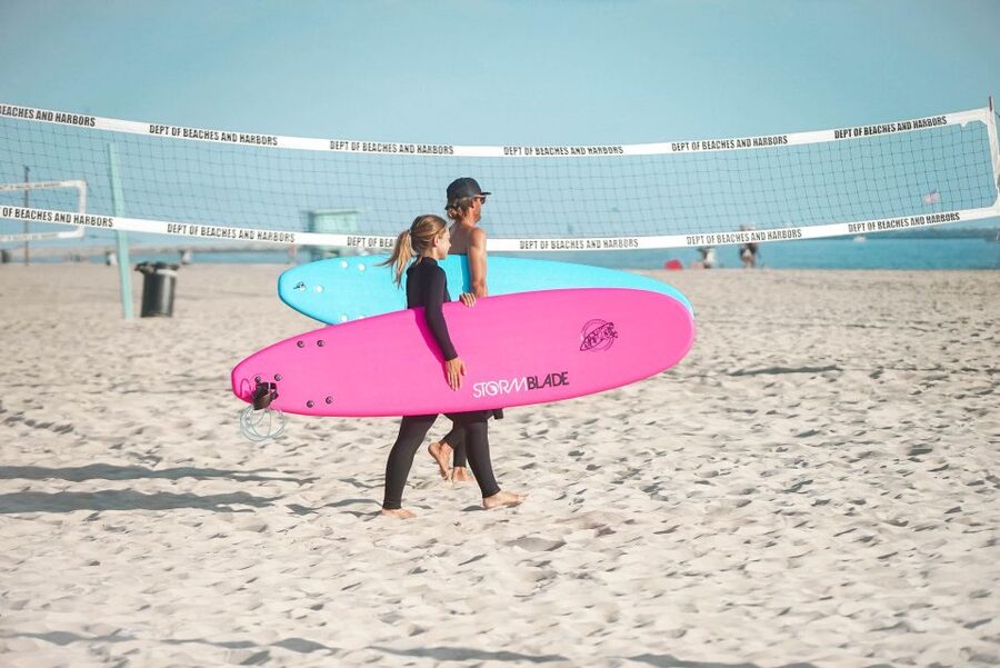 2 Hour Private Surf Lesson in Miami Beach - Catching small waves along the Miami shoreline