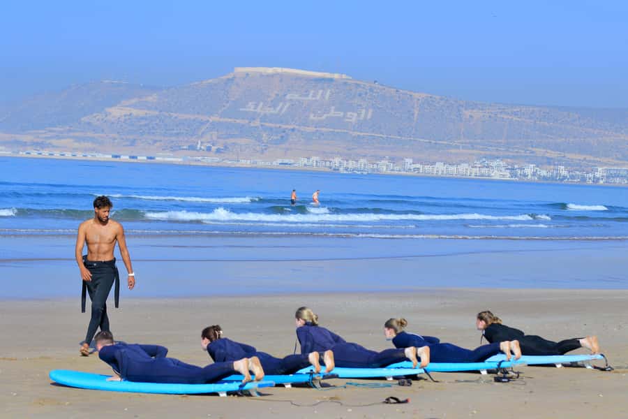 Agadir: 2h Surf Lesson with Local Instructors - Starting on the sand, where the first lesson makes sense