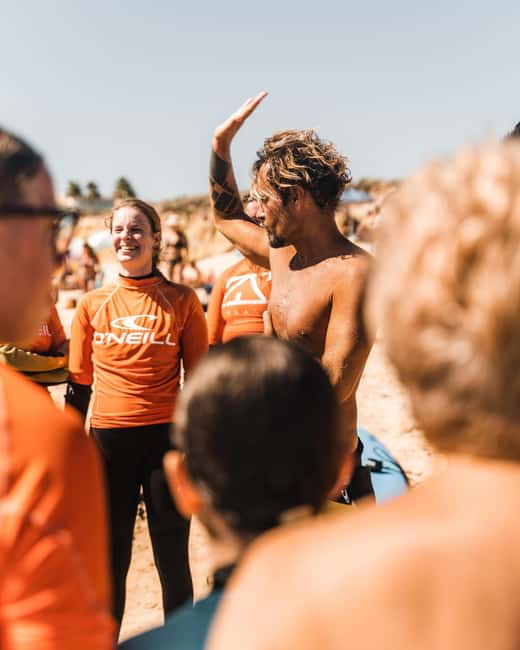 Albufeira: Learn to Surf in Chill Beach Vibes & Good Times - Catching waves before standing up