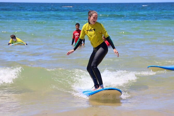Albufeira Surf Lesson – Wetsuit & Board Included - Group size and personal coaching