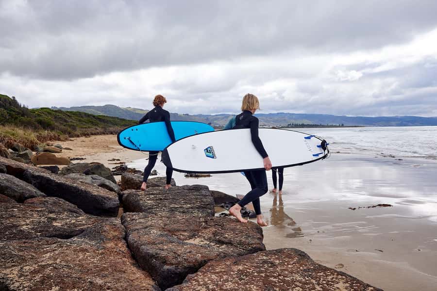 Apollo Bay: Surf Lesson with Qualified Instructors - Getting kitted out at the Surf Club foreshore