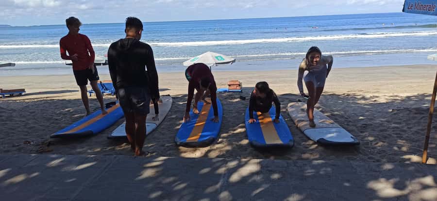 Bali: Kuta Beach Surfing Lesson (1 Hour, Local Instructor) - The first 10 minutes: safety and board posture