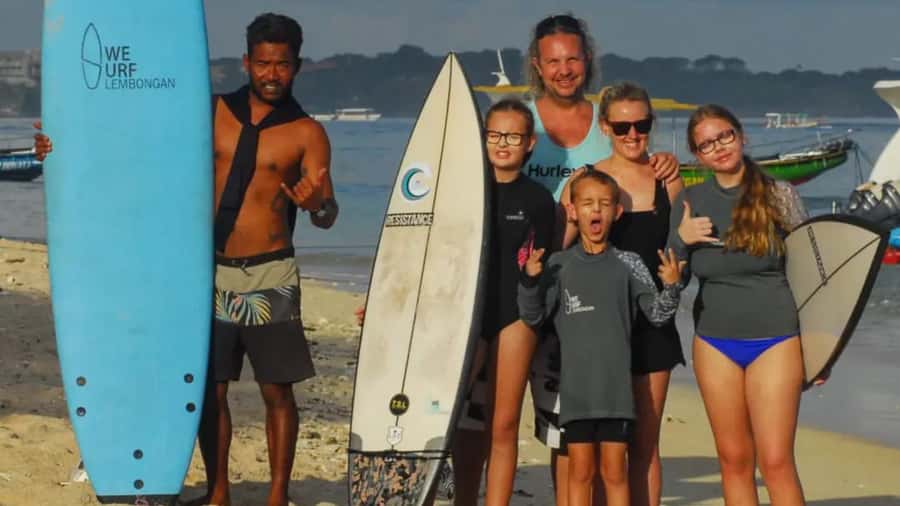 Bali: Nusa Lembongan Surf Lesson for All Levels - Beach practice before the real waves