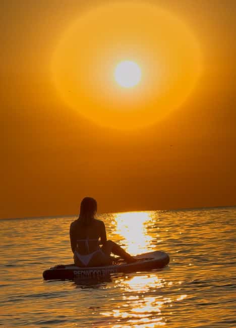 BARCELONA PADDLE SURF SUNRISE+BREAKFAST+PHOTOSVIDEOS4K+GUIDE - Starting before sunrise at Barceloneta Beach