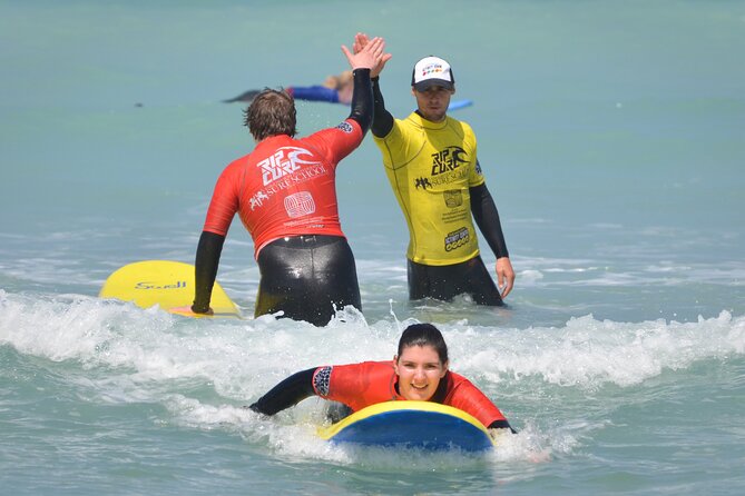 Beginner Surf Lesson in Newquay, Cornwall - Using a stable Swell foam board