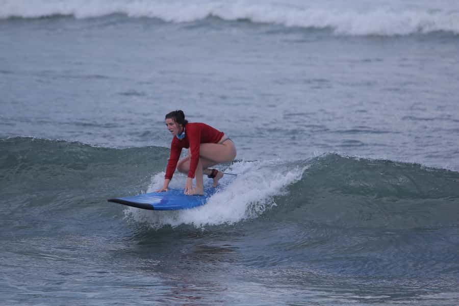 Canggu Surf Lesson - Moving from beach practice to the water