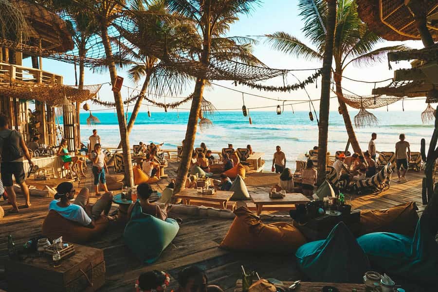 Canggu: Surfing Class, Tanah Lot & Kecak Dance Sunset Tour - Tanah Lot after the afternoon traffic