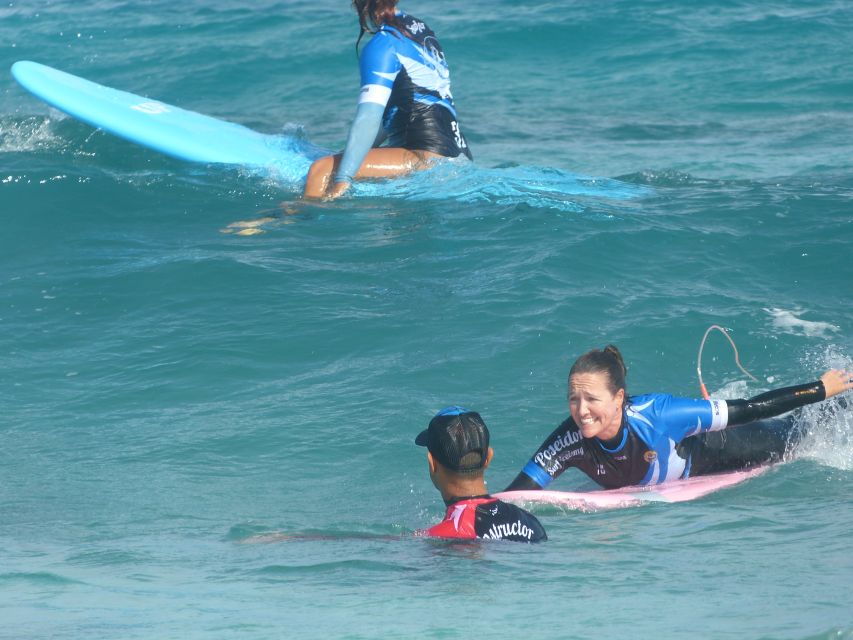 Corralejo: Surf Lessons for Beginners with Hotel Pickup - Starting with a warm-up and beach theory