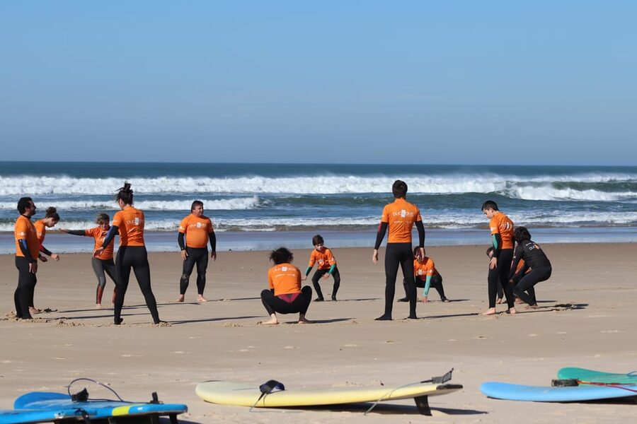 Duckdive - Surf Class in Caparica - Weather and waves can change the plan