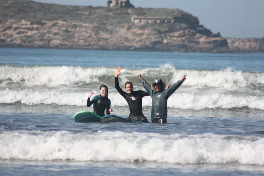 Essaouira surf lesson with Hotel Pickup - Getting fitted with the right beginner gear
