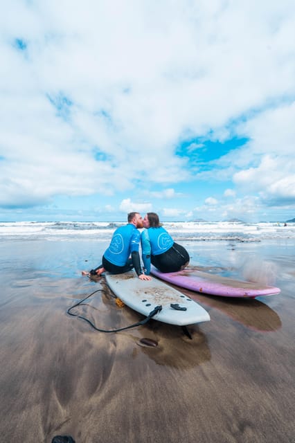 Famara Beach: Surfing Lessons with Videos - About two hours riding the Atlantic