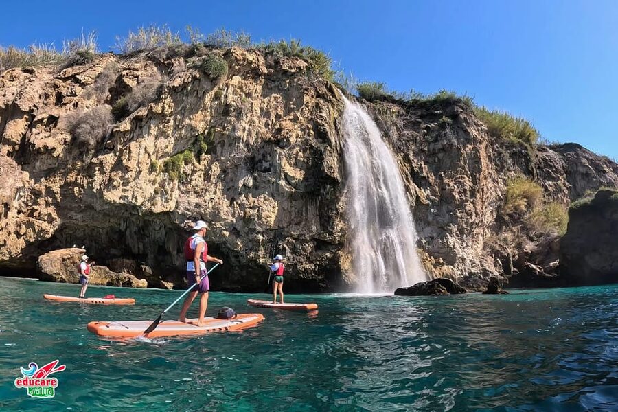 From Nerja: Guided Paddle Surf Cliffs and Maro Waterfall - From Burriana Beach to the Maro Waterfall