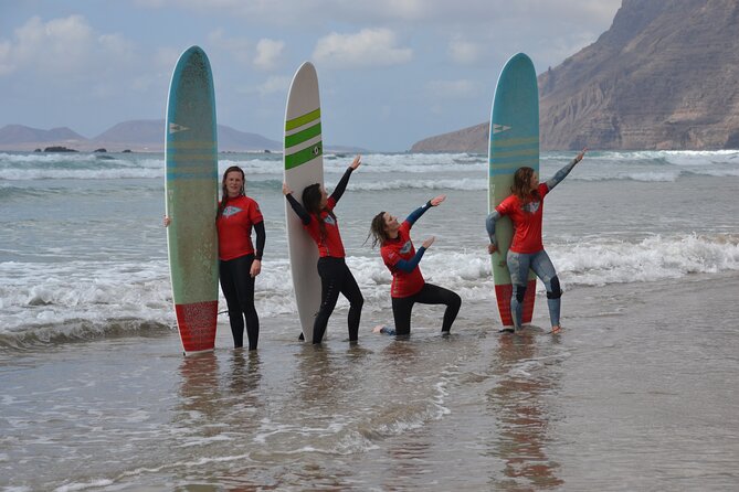 Group Longboard Surf Lesson in Lanzarote - From soft boards to white-water practice
