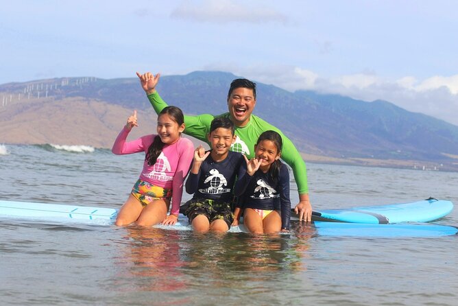 Group Surf Lesson at Kalama Beach in Kihei - Gentle waves, warm water, and coached attempts