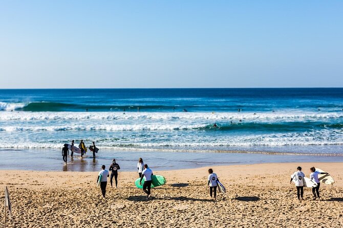 Group Surf Lesson in Costa da Caparica - Getting Into the Water With an Instructor