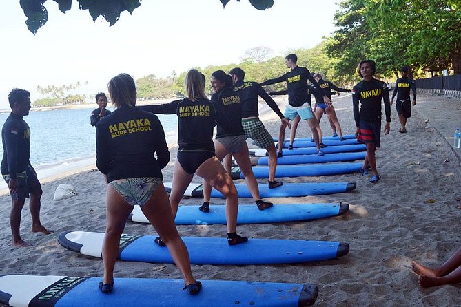 Group Surf Lesson Senggigi Lombok - Paddling, wave position, and the first takeoff