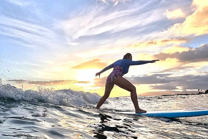 Group Surf Lesson with Videos and Photos - Practicing Paddling and Pop-Ups in the Water