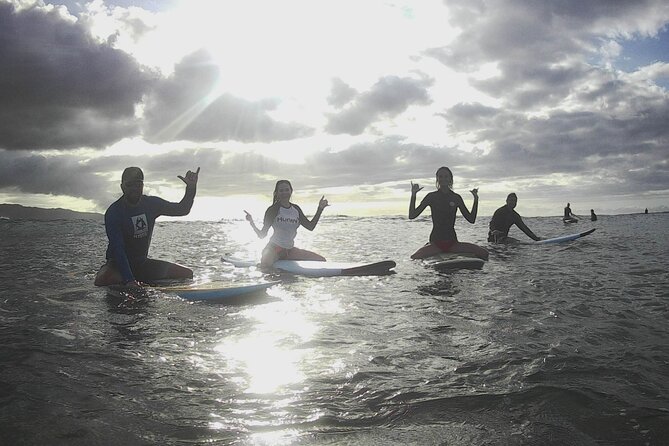 Group Surf Lessons for beginners on the North Shore of Oahu - Safety and surf basics before you enter the water