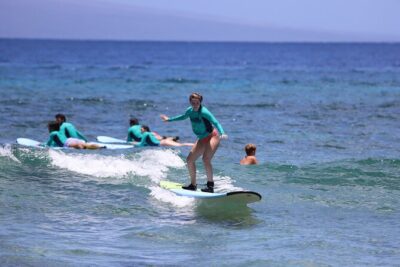 Group Surf Lessons from Kaanapali Beach