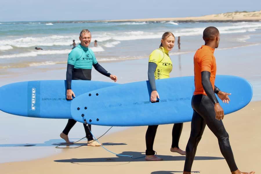 Jeffreys Bay: Private Surfing Lesson for Beginners - Moving into waist-deep water