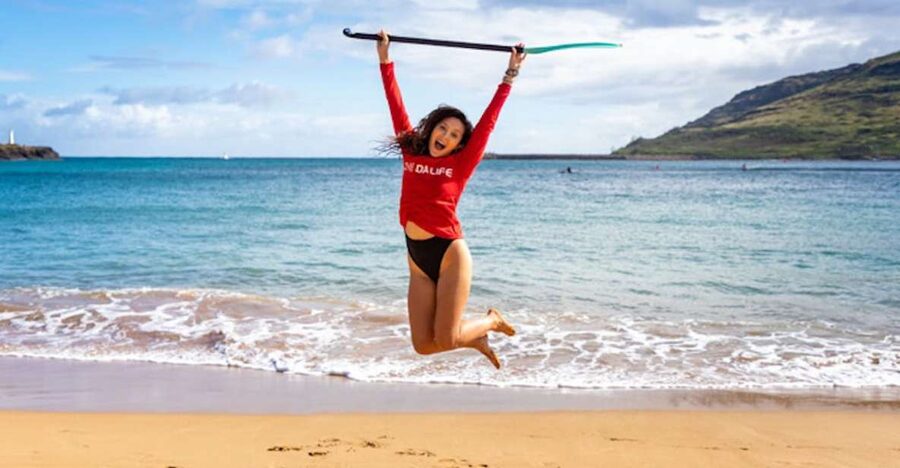 Kauai: Outrigger Canoe Surfing - A short paddle before the surf begins