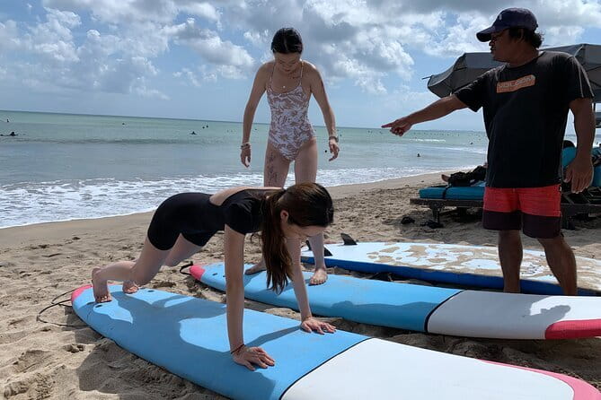 Kuta Beach Bali, 1 on 1 Surfing Lesson Orange Surf Bali - Learning to surf at Kuta Beach with a private coach