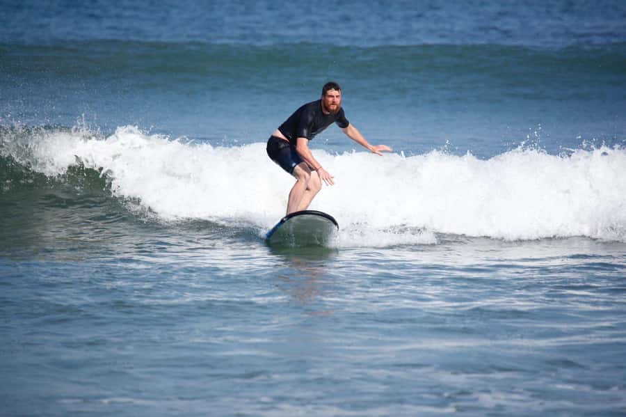 Kuta Beach, Bali: Surf Lessons For Beginner & Intermediate - Your first few minutes beside the Kuta Beach sign