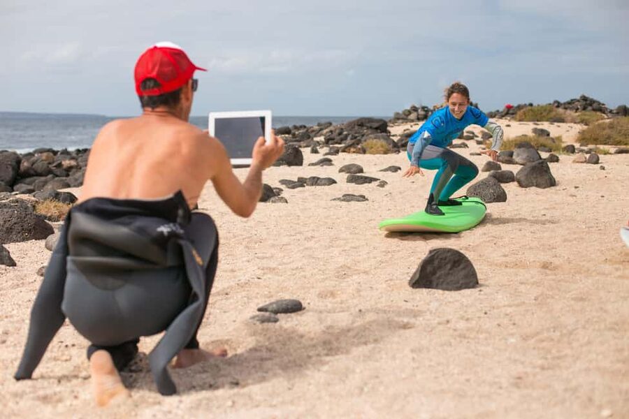 Lanzarote: Famara Private Surf Lesson with a real Pro - Catching Your First Wave