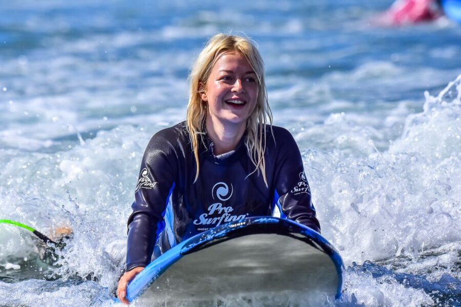Las Palmas: Learn to Surf with a Special Price for Two Group - Learning the basics before entering the water