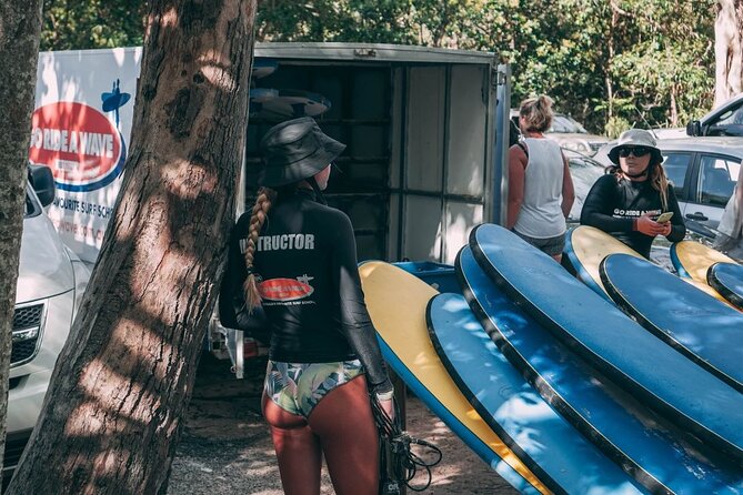 Learn to Surf at Noosa on the Sunshine Coast - The beach briefing comes before the first wave