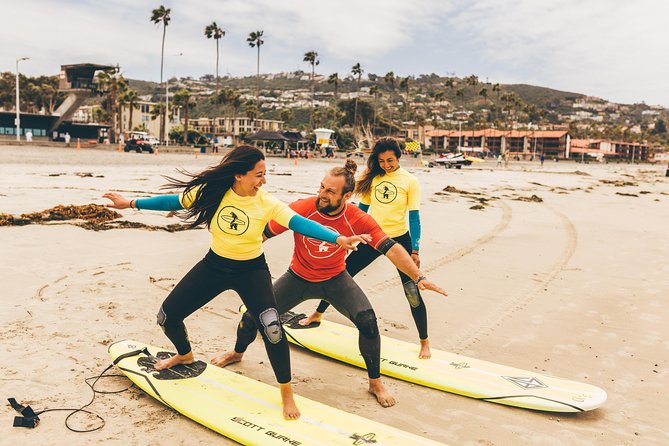 Learn to Surf in La Jolla - Land instruction comes before the waves
