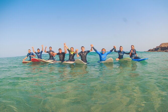 Learn to surf on the endless beaches in southern Fuerteventura - Coaching in the water, not from the shore
