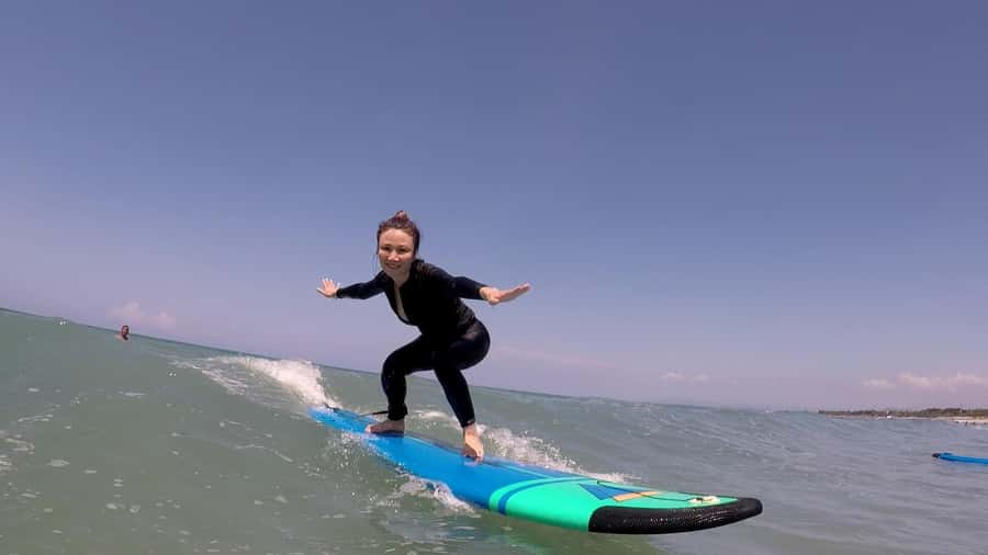 Legian Beach, Bali: Beginner or Intermediate Surf Lessons - What your first attempts in the water feel like