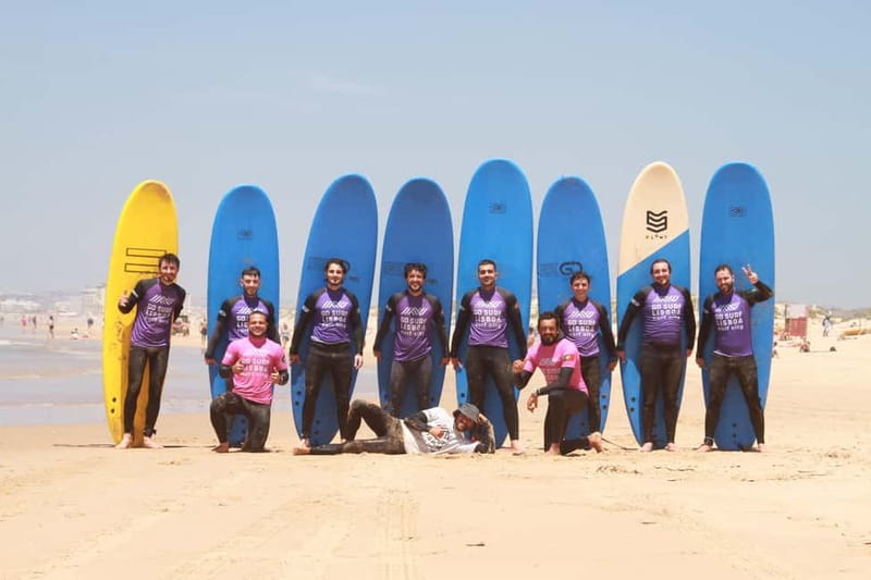 Lisbon: The Surf Instructor - surf lessons with transfer - Two hours in the Atlantic