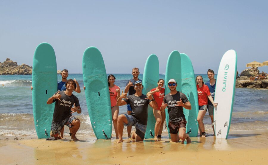 Malta Surf School, Beginner Surf Lessons - Chest-High Water and the First Wave