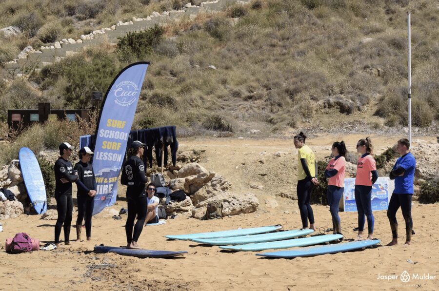 Malta Surf School, Beginner Surf Lessons - Sand Practice Makes the Water Less Intimidating
