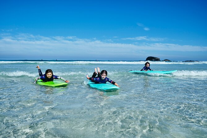 Margaret River Private Surf Lesson - Learning to paddle and stand up
