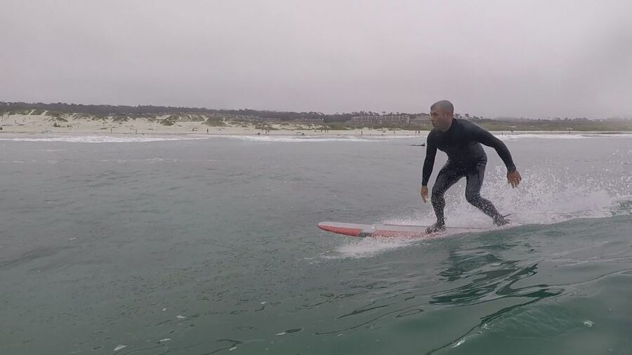 Monterey: Private Surfing Lessons - The first beach lesson: position, paddle, and pop up