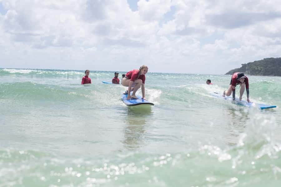 Noosa Heads - 2-Hour Surf Lesson with Expert Instructors - Moving into waist-deep water