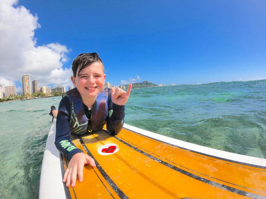 Oahu: Kids Surfing Lesson in Waikiki Beach (up to 12) - Tandem surfing takes the pressure off