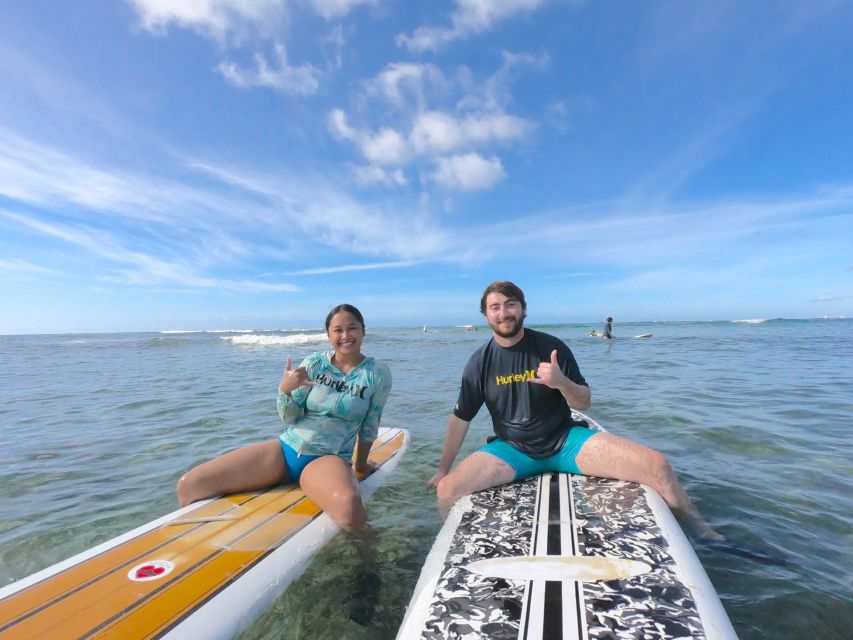 Oahu: Surfing Lessons for 2 People - More than 70 minutes in the water on the south shore