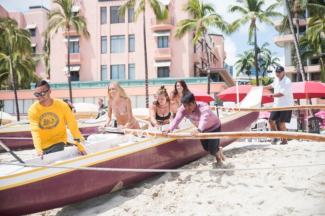 Outrigger Canoe Surfing - The wave ride is short, lively, and shared