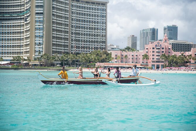 Outrigger Canoe Surfing - The Royal Hawaiian meeting point keeps things easy