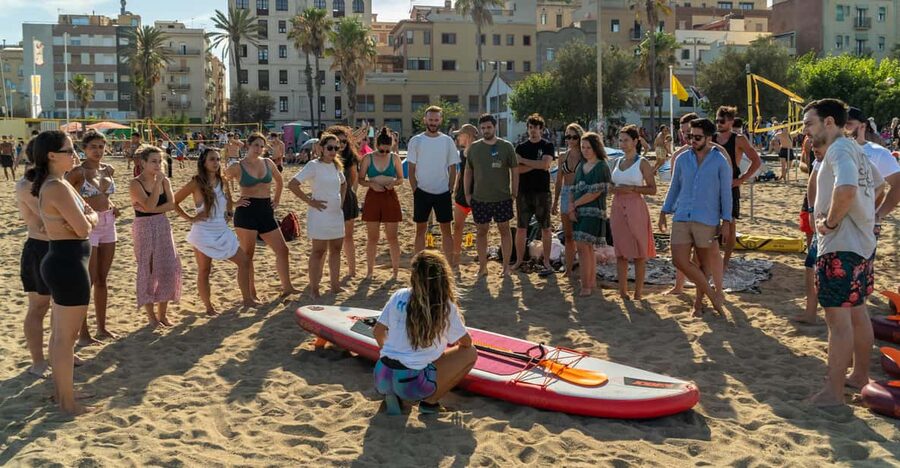 Paddlesurf Lesson in Barcelona - What the first sea briefing covers