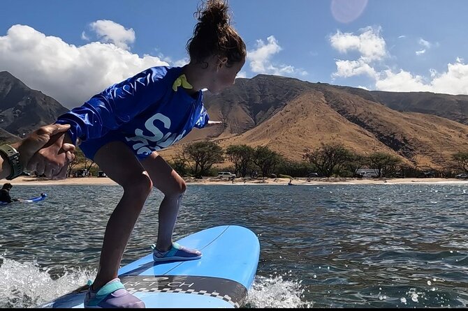 Private Family Surf Lessons on the West Side of Maui - Ukumehame Beach Park and the beginner surf setting