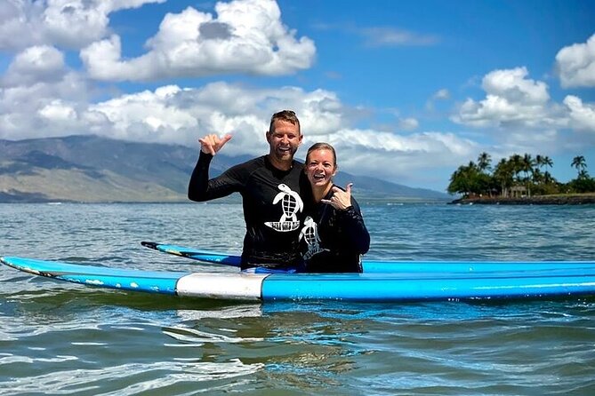 Private Surf Lesson at Kalama Beach in Kihei - The land lesson makes the first water session easier