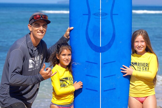 Private Surf Lesson for Two Near Lahaina - Getting ready on land before the water