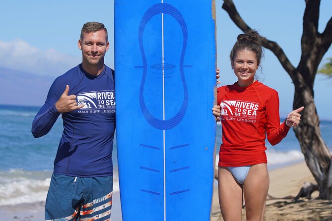 Private Surf Lesson for Two Near Lahaina - What the waves feel like for a first-timer
