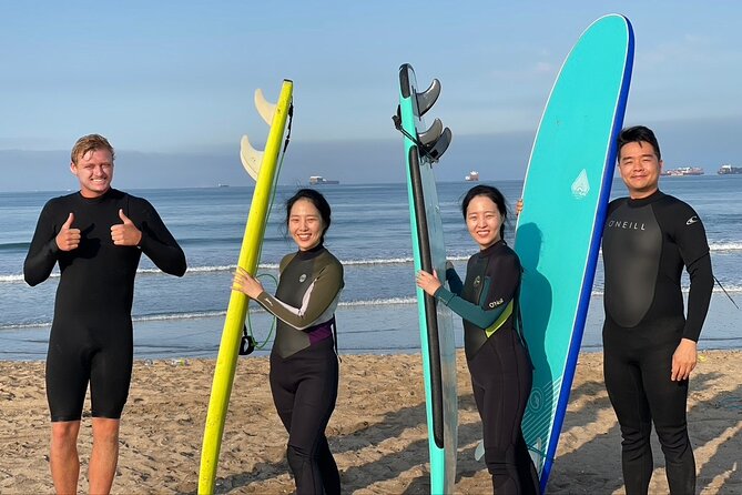 Private Surf Lesson in Huntington Beach - Bolsa Chica State Beach - Board, wetsuit, and leash are included