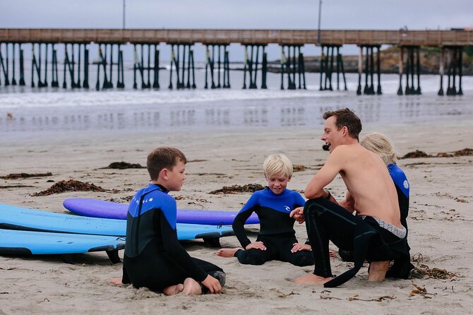 Private Surf Lesson in Morro Bay - Learning on the sand before entering the water